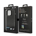 Etui BMW BMHCP14L22NBCK iPhone 14 Pro 6,1" czarny/black Leather Carbon