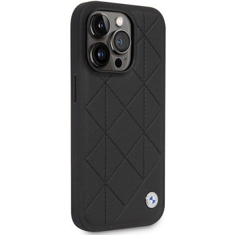 Etui BMW BMHCP14L22RQDK iPhone 14 Pro 6,1" czarny/black Leather Quilted