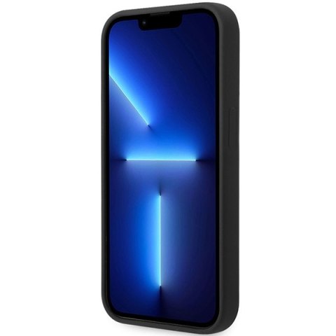 Etui BMW BMHCP14L22SOTK iPhone 14 Pro 6,1" czarny/black Silicone Slanted Sttripes