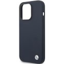 Etui BMW BMHCP14LSILNA iPhone 14 Pro 6,1" granatowy/navy Silicone Metal Logo