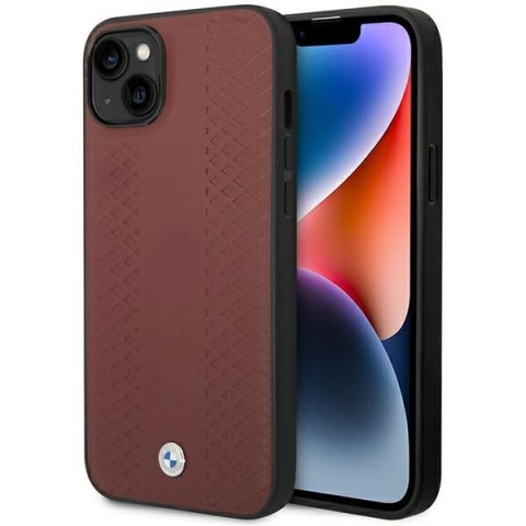 Etui BMW BMHCP14S22RFGR iPhone 14 6,1" burgundowy/burgundy Leather Diamond Pattern