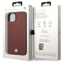 Etui BMW BMHCP14S22RFGR iPhone 14 6,1" burgundowy/burgundy Leather Diamond Pattern