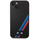 Etui BMW BMHCP14S22SOTK iPhone 14 6,1" czarny/black Silicone Slanted Sttripes