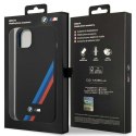 Etui BMW BMHCP14S22SOTK iPhone 14 6,1" czarny/black Silicone Slanted Sttripes