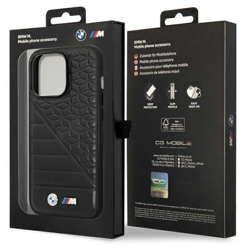 Etui BMW BMHCP14X22PMGK iPhone 14 Pro Max 6,7" czarny/black Bi Pattern