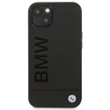 Etui BMW BMHCP14SSLLBK iPhone 14 6,1" czarny/black Leather Stamp