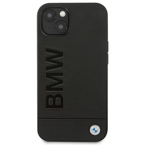 Etui BMW BMHCP14SSLLBK iPhone 14 6,1" czarny/black Leather Stamp