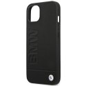 Etui BMW BMHCP14SSLLBK iPhone 14 6,1" czarny/black Leather Stamp