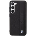 Etui BMW BMHCS23M22RDPK S23+ S916 czarny/black hardcase Leather Textured & Stripe