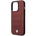 Etui BMW BMHMP14X22RPSR iPhone 14 Pro Max 6,7" burgundowy/burgundy Leather Seats Pattern MagSafe