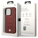 Etui BMW BMHMP14X22RPSR iPhone 14 Pro Max 6,7" burgundowy/burgundy Leather Seats Pattern MagSafe