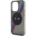 Etui BMW BMHMP14LHDTK iPhone 14 Pro 6.1" szary/grey Tricolor Stripes MagSafe