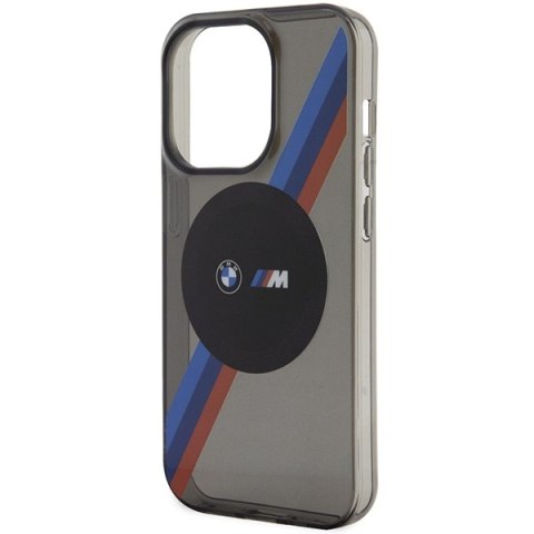 Etui BMW BMHMP14LHDTK iPhone 14 Pro 6.1" szary/grey Tricolor Stripes MagSafe