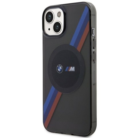 Etui BMW BMHMP14SHDTK iPhone 14 6.1" szary/grey Tricolor Stripes MagSafe