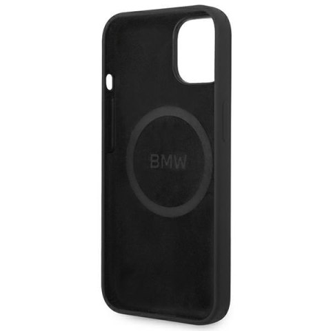 Etui BMW BMHMP14SSLBLBK iPhone 14 6,1" czarny/black hardcase Silicone Signature Logo Magsafe