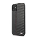 Etui hardcase BMW BMHCN61MCARBK iPhone 11 6,1" / Xr czarny/black PU Carbon