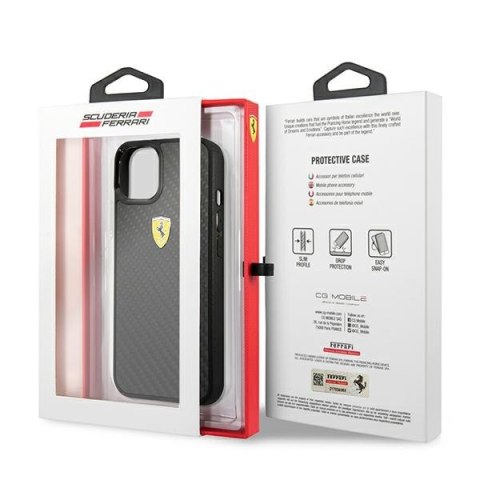 Ferrari FEHCP13SFCABK iPhone 13 mini5,4" czarny/black hardcase On Track Real Carbon