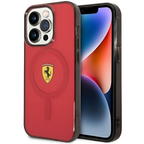 Ferrari FEHMP14XURKR iPhone 14 Pro Max 6.7" czerwony/red hardcase Translucent Magsafe