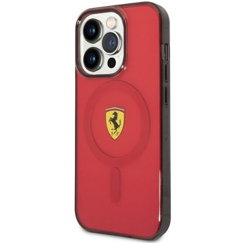Ferrari FEHMP14XURKR iPhone 14 Pro Max 6.7" czerwony/red hardcase Translucent Magsafe