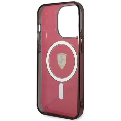 Ferrari FEHMP14XURKR iPhone 14 Pro Max 6.7" czerwony/red hardcase Translucent Magsafe