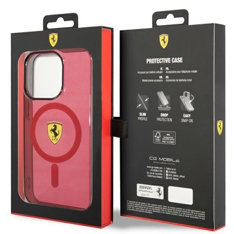 Ferrari FEHMP14XURKR iPhone 14 Pro Max 6.7" czerwony/red hardcase Translucent Magsafe