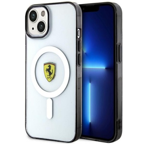 Ferrari FEHMP14MURKT iPhone 14 Plus / 15 Plus 6.7" przezroczysty/transparent hardcase Outline Magsafe