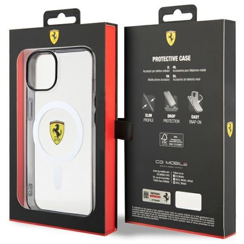 Ferrari FEHMP14MURKT iPhone 14 Plus / 15 Plus 6.7" przezroczysty/transparent hardcase Outline Magsafe