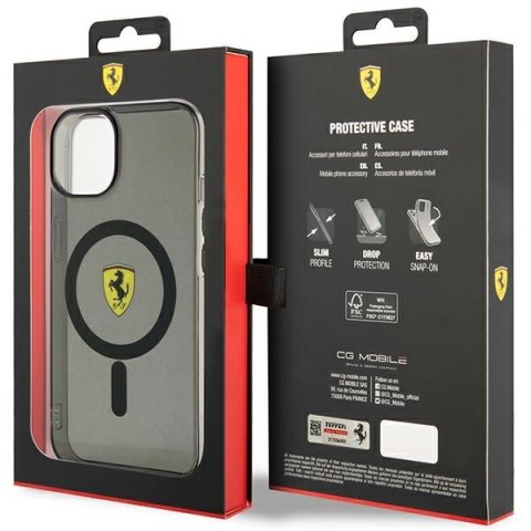 Ferrari FEHMP14SURKK iPhone 14 / 15 / 13 6.1" czarny/black hardcase Translucent Magsafe