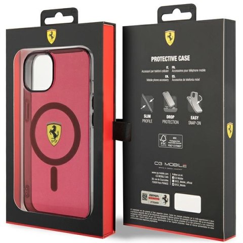 Ferrari FEHMP14SURKR iPhone 14 / 15 / 136.1" czerwony/red hardcase Translucent Magsafe