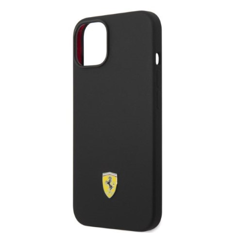 Ferrari FEHMSIP14MBK iPhone 14 Plus / 15 Plus 6.7" czarny/black hardcase Silicone Metal Logo Magsafe