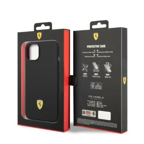 Ferrari FEHMSIP14MBK iPhone 14 Plus / 15 Plus 6.7" czarny/black hardcase Silicone Metal Logo Magsafe