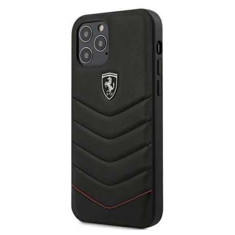 Ferrari FEHQUHCP12LBK iPhone12 Pro Max 6,7" czarny/black hardcase Off Track Quilted