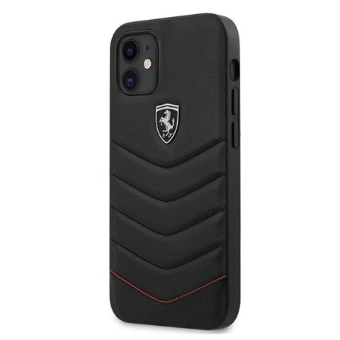 Ferrari FEHQUHCP12SBK iPhone12 mini 5,4" czarny/black hardcase Off Track Quilted