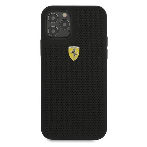 Ferrari FESPEHCP12LBK iPhone12 Pro Max 6,7" czarny/black hardcase On Track Perforated