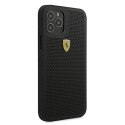 Ferrari FESPEHCP12LBK iPhone12 Pro Max 6,7" czarny/black hardcase On Track Perforated