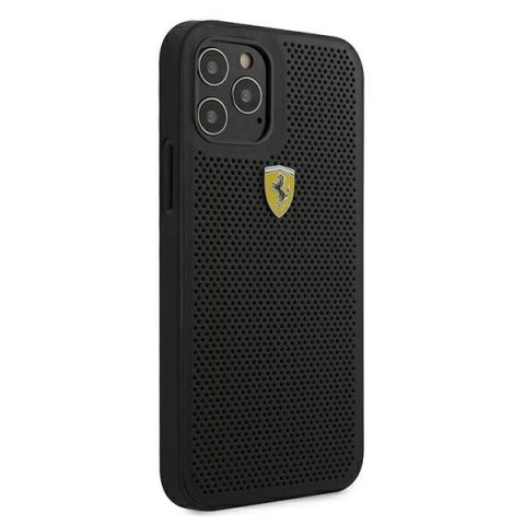 Ferrari FESPEHCP12LBK iPhone12 Pro Max 6,7" czarny/black hardcase On Track Perforated
