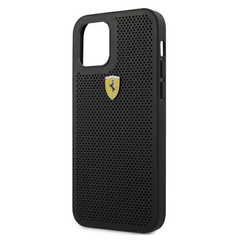 Ferrari FESPEHCP12LBK iPhone12 Pro Max 6,7" czarny/black hardcase On Track Perforated