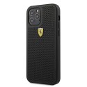Ferrari FESPEHCP12MBK iPhone12/12 Pro 6,1" czarny/black hardcase On Track Perforated