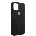 Ferrari FESPEHCP12MBK iPhone12/12 Pro 6,1" czarny/black hardcase On Track Perforated