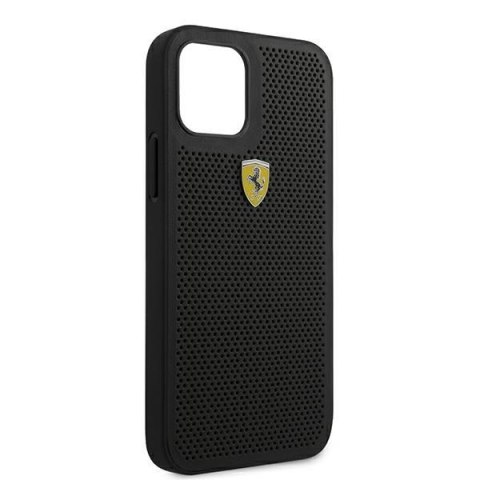 Ferrari FESPEHCP12MBK iPhone12/12 Pro 6,1" czarny/black hardcase On Track Perforated
