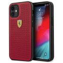 Ferrari FESPEHCP12SRE iPhone12 mini 5,4" czerwony/red hardcase On Track Perforated