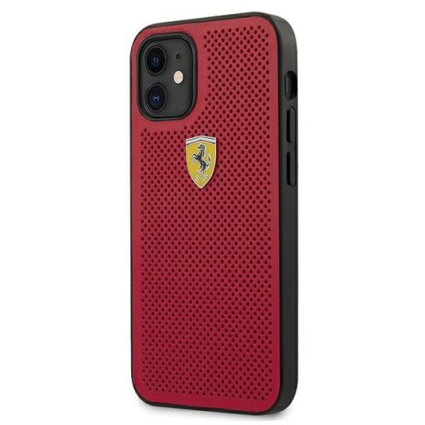 Ferrari FESPEHCP12SRE iPhone12 mini 5,4" czerwony/red hardcase On Track Perforated