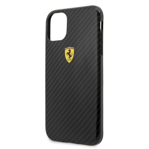 Ferrari Hardcase FESPCHCN61CBBK iPhone11 6,1" / Xr black/czarny On Track Carbon Effect