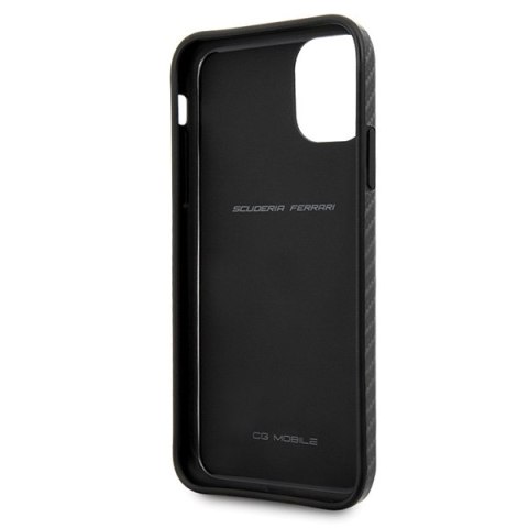 Ferrari Hardcase FESPCHCN61CBBK iPhone11 6,1" / Xr black/czarny On Track Carbon Effect