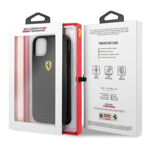 Ferrari Hardcase FESPCHCN61CBBK iPhone11 6,1" / Xr black/czarny On Track Carbon Effect