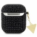 Guess GUA2HDGTPK AirPods 1/2 cover czarny/black Rhinestone Triangle Charm