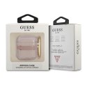 Guess GUA2HHTSP AirPods 1/2 cover różowy/pink Strap Collection