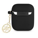Guess GUA2LSC4EK AirPods 1/2 coverczarny/black Silicone Charm 4G Collection