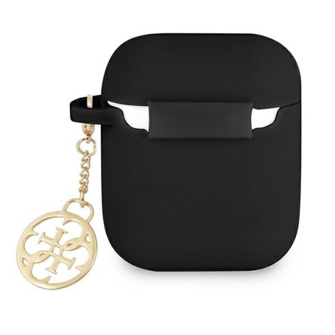 Guess GUA2LSC4EK AirPods 1/2 coverczarny/black Silicone Charm 4G Collection