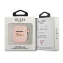 Guess GUA2LSCHSP AirPods 1/2 cover różowy/pink Silicone Charm Heart Collection